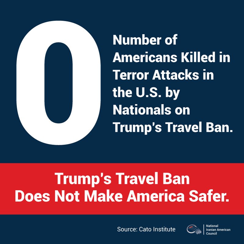 NIACActionPAC's tweet photo. Still true: Not a single death in a terror attack by a national on #Trump's #MuslimBan. Zero. | @CatoInstitute #MuslimBan2 #StopTrumpsBan https://t.co/ElAPMf6kep