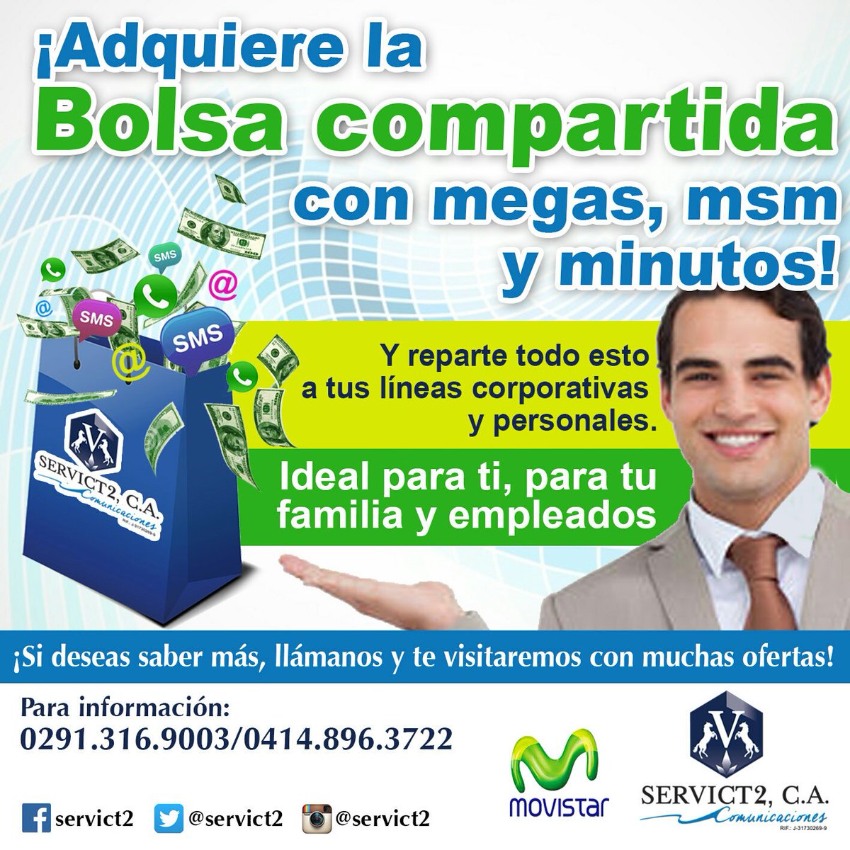 servitc2's tweet image. Bolsa compartida de #movistar para todas tus líneas, pregúntanos de que se trata