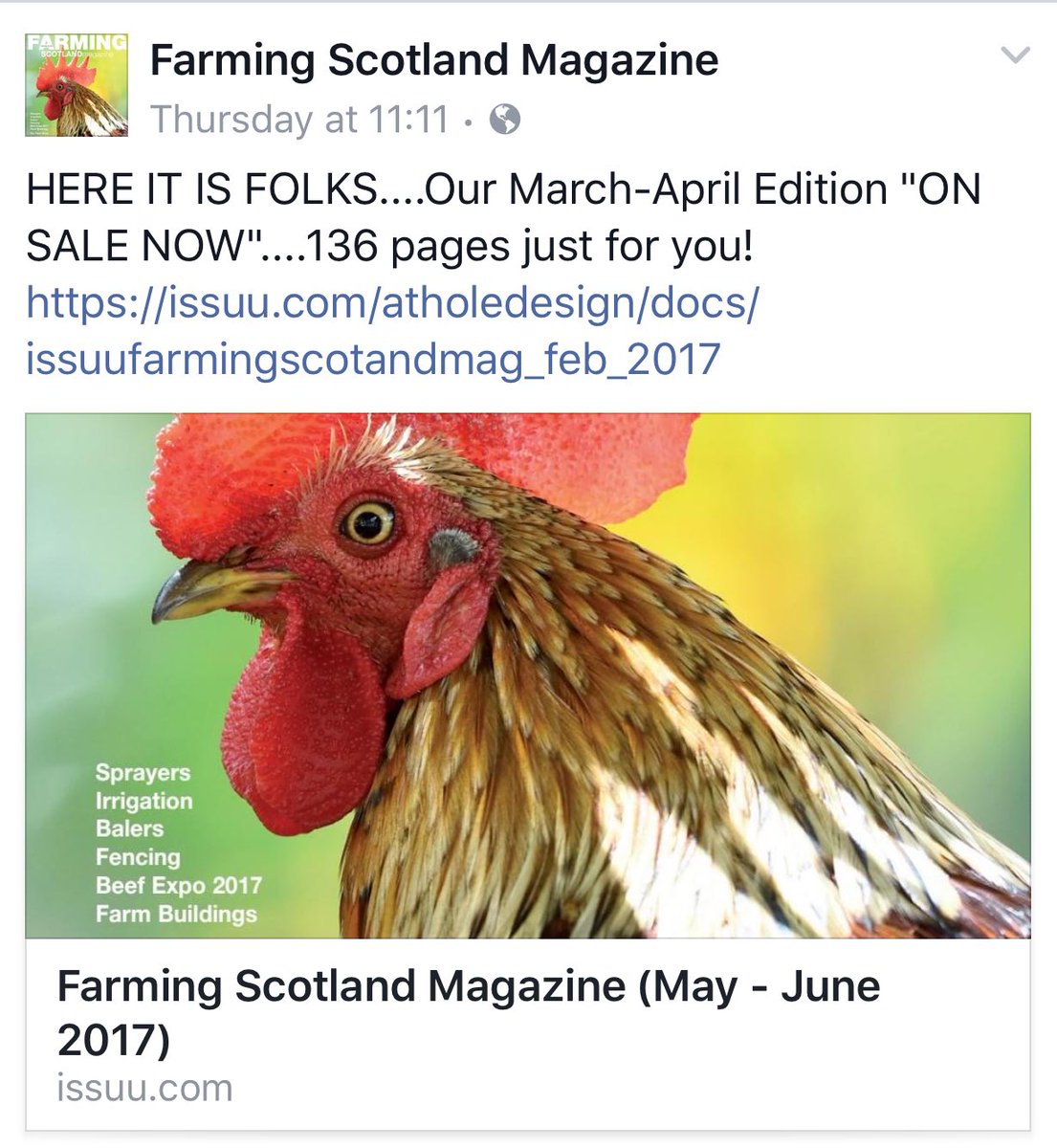 Out now Farming Scotland Magazine Lovely magazine.Article about the farm/shop too.