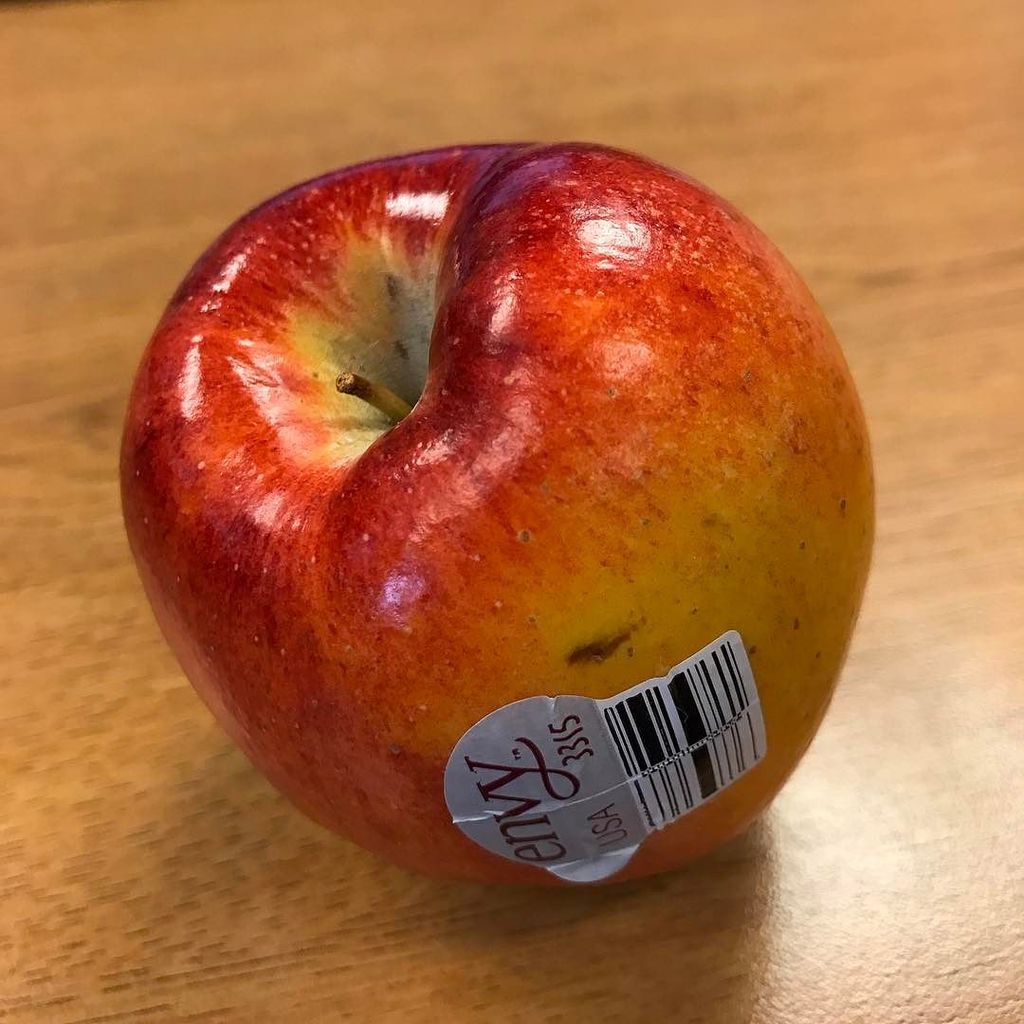 EditorHerrick's tweet photo. My first 'Envy.' #eatingapples #newvariety https://t.co/Lo775q8WCM https://t.co/xbZIZfXhoX
