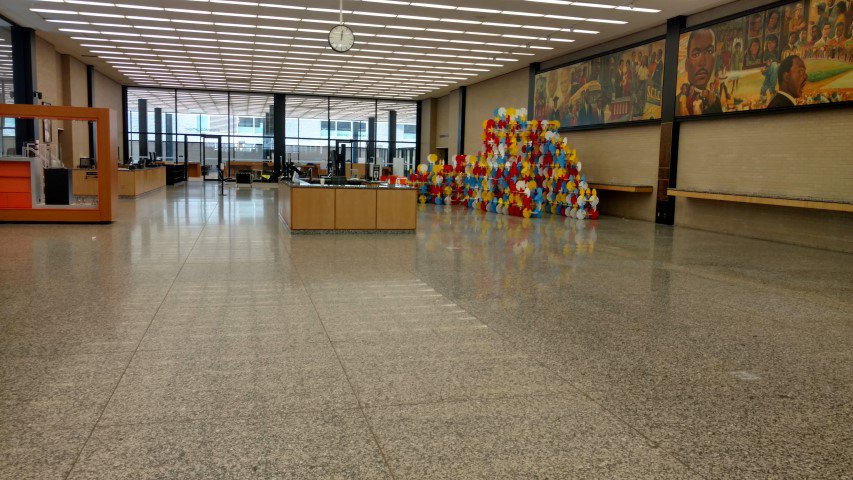 dcpl's tweet image. The packing up process has begun in #MLKLibrary. It&apos;s so weird to not see any of you around!