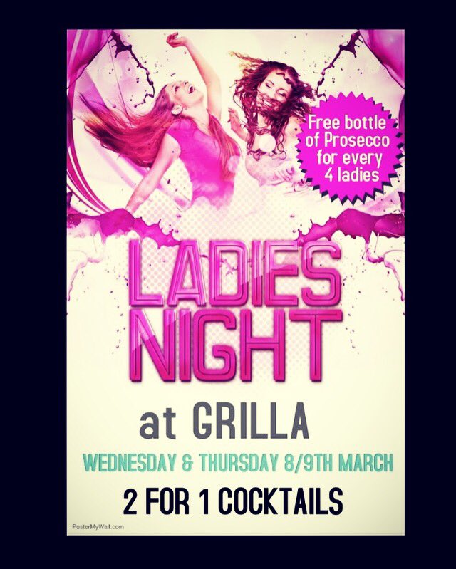 Choose Grilla for woman's  day and get a bottle of Prosecco  for free 🥂