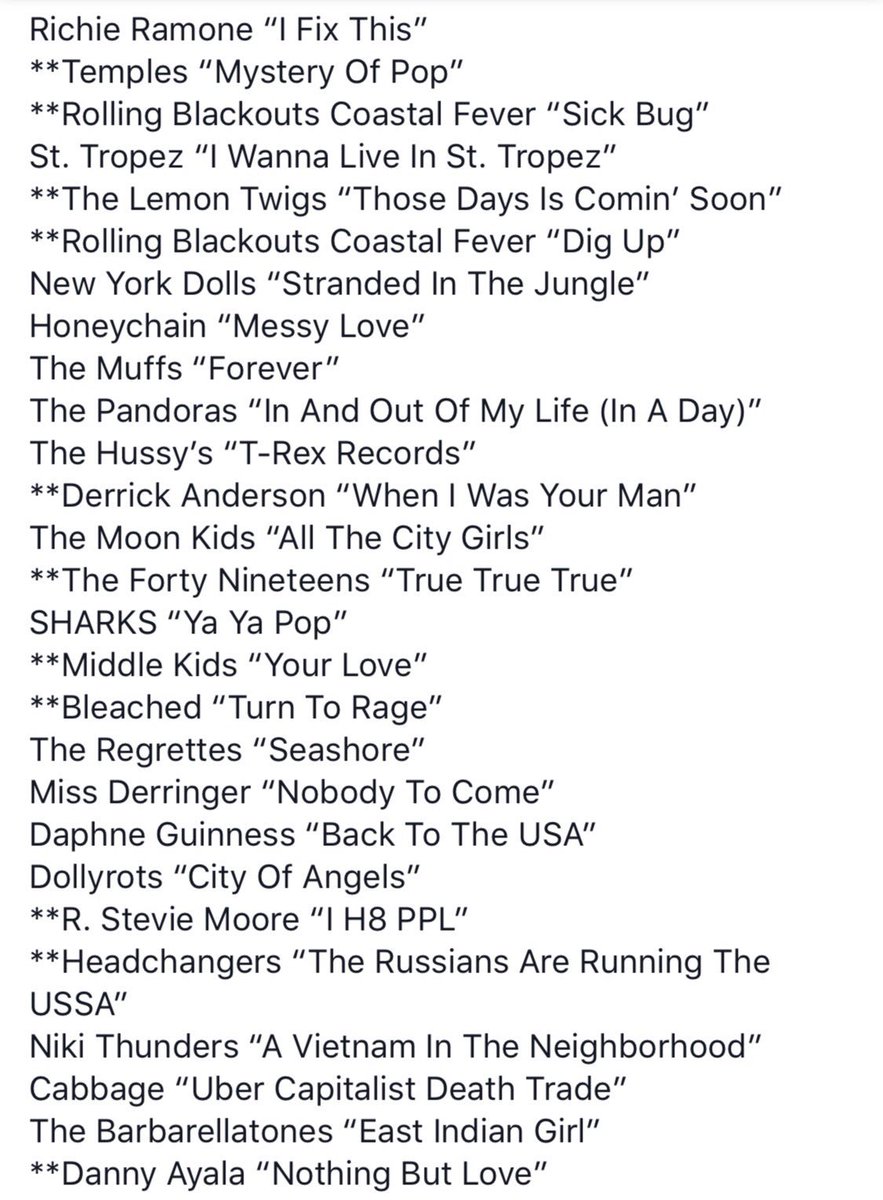 kona_cindy's tweet photo. @RodneyOnTheRoq playlist @TheRealDaphne @thelemontwigs @honeychainmusic @TheMoonKids1 @MissDerringer full PLAYLIST ON FB https://t.co/Nu9WDFmN6Z