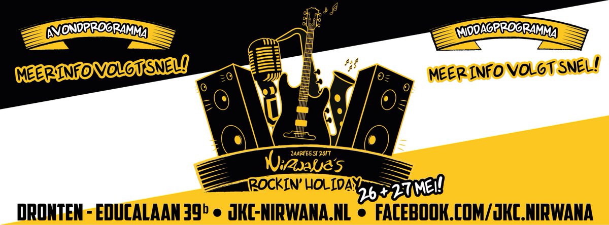 De datums van het Nirwana Jaarfeest zijn bekend! 26 en 27 mei vindt dit 2 daagse festival plaats! Meer info binnenkort! RT = LEUK!