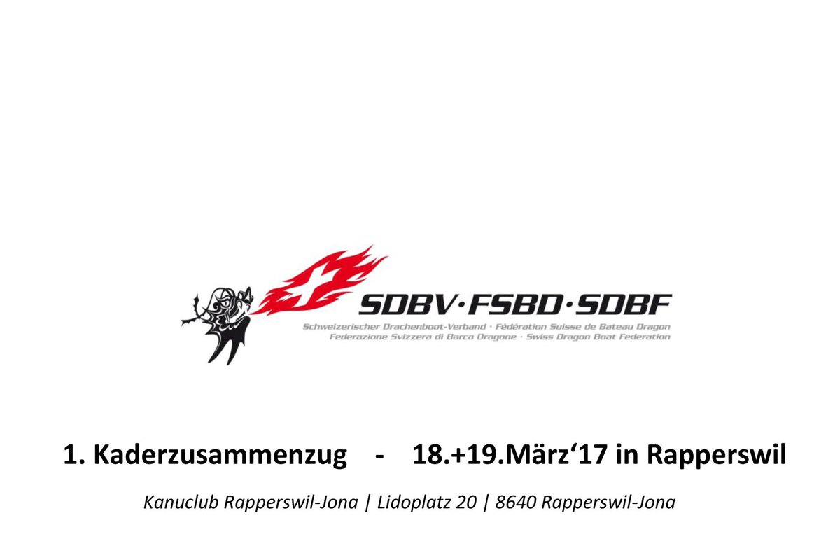 1.Kaderzusammenzug 2017 vom 18.-19.März in Rapperswil
#Leistungstests #SchweizerDrachenbootNationalteam #SDBV