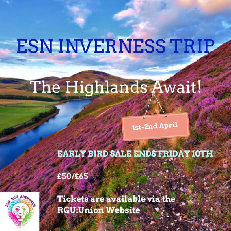 We are SO excited for this!!! 4 days until early bid tickets are gone! Have you got a place on the trip? #THISisESN #esnrgu #invernesstrip