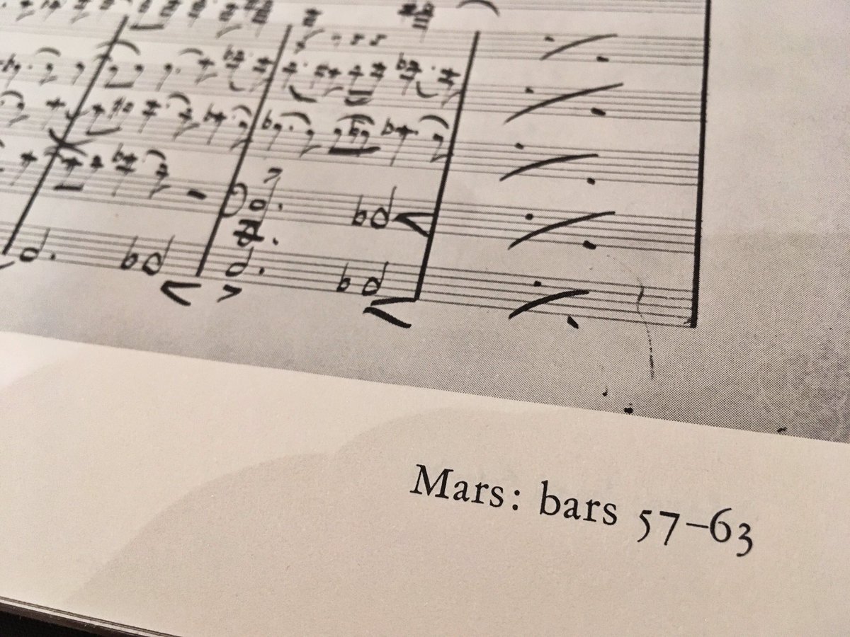 Hilarious chocolate gag on the first 29 pages of this Holst manuscript. #niche