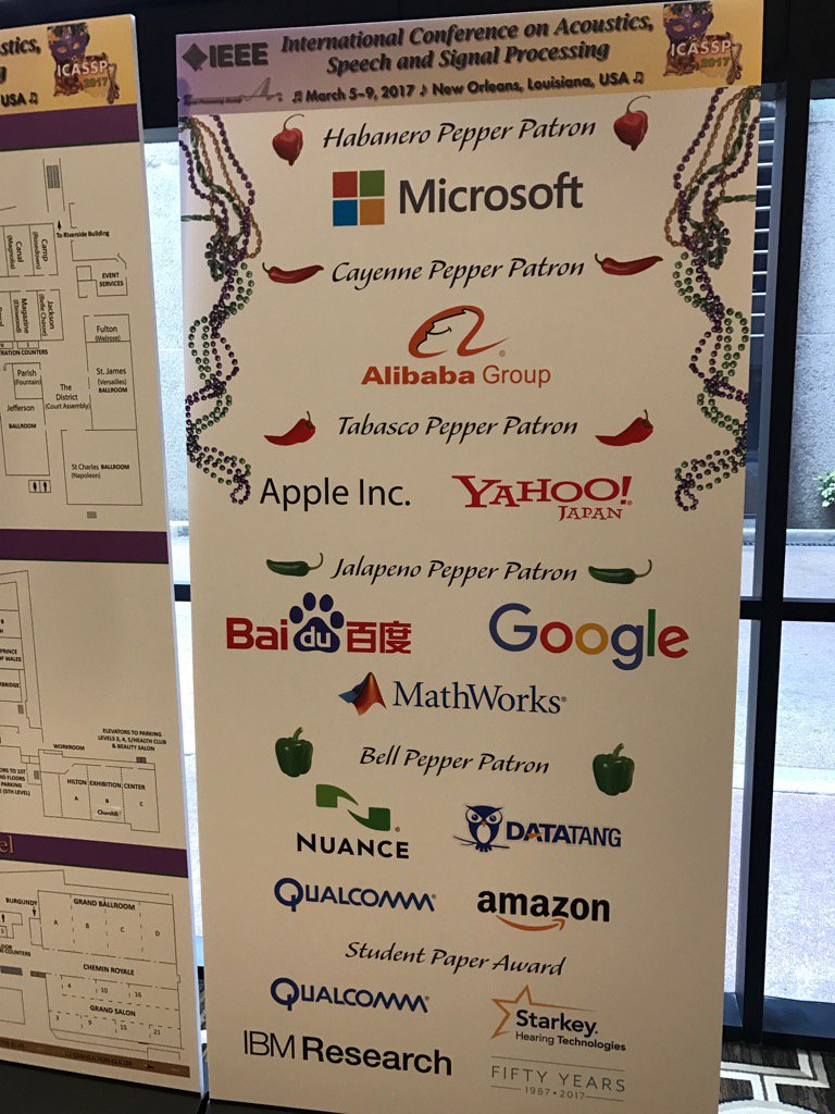 bendantian's tweet image. ICASSP のスポンサーから、ついに日本企業が姿を消す。
#icassp