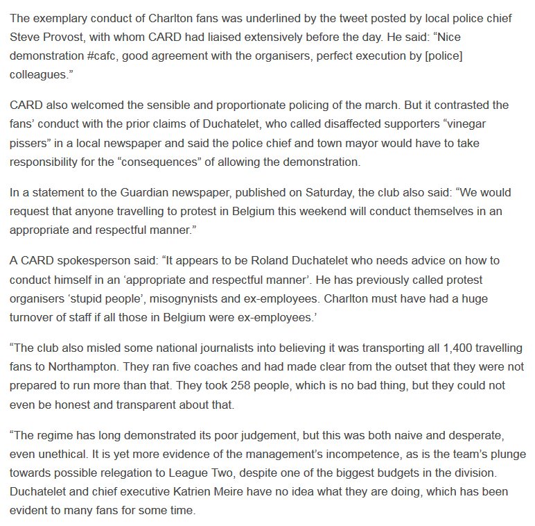 CharltonCARD's tweet photo. ICYMI: Today's statement on the #UnityProtest, #cafc's misleading PR campaign, & Duchatelet's hypocrisy --> https://t.co/2xsraVGqml https://t.co/AM5pBkFiQy
