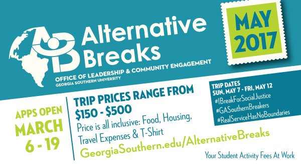 GSUBreaks's tweet photo. May Break APPS are now open thru March 19th! Follow the link to apply: https://t.co/KVTfmvrAkN https://t.co/Sgyu45YJp6
