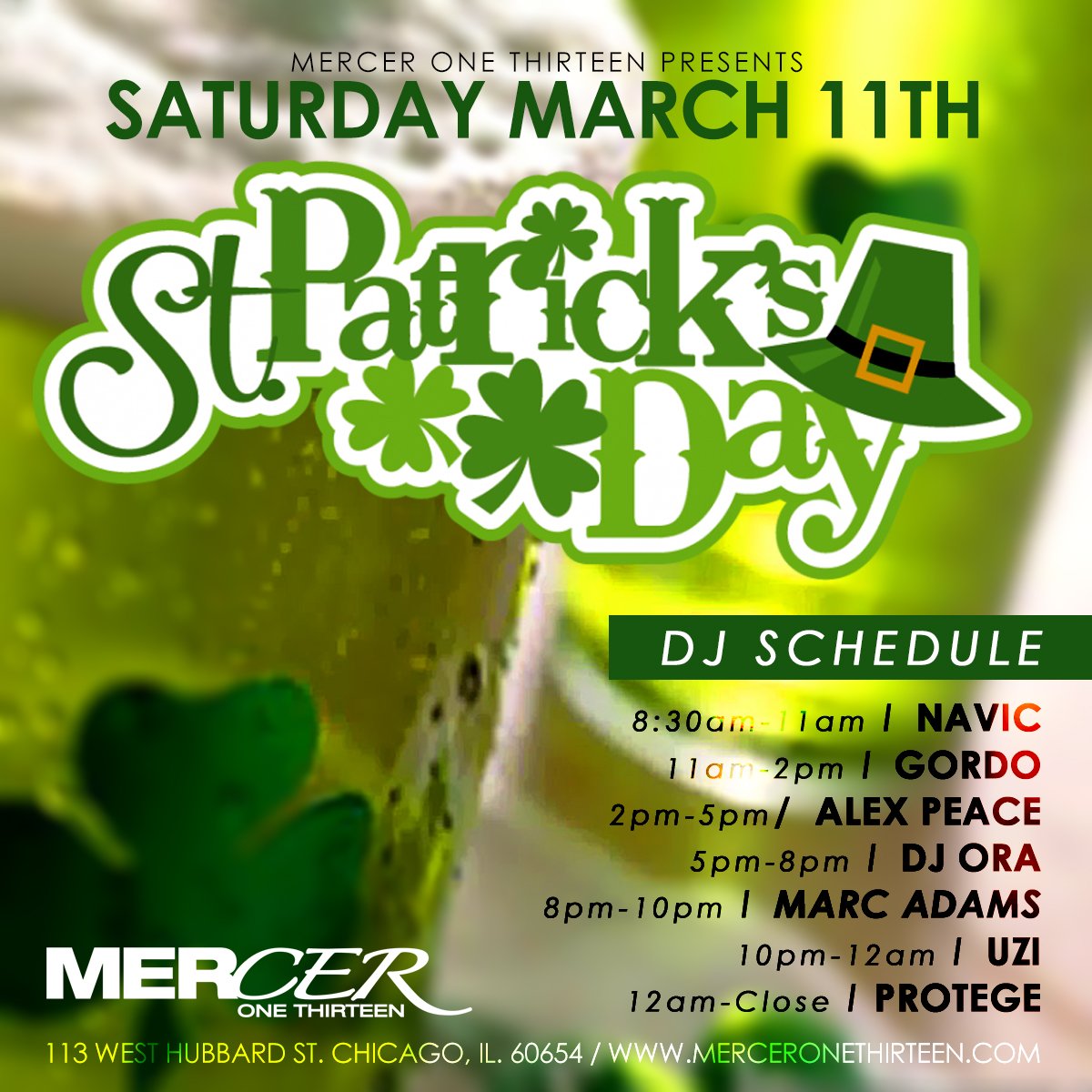 Mercer113's tweet photo. ☘️☘️St Patrick's Day at Mercer One Thirteen!☘️☘️ https://t.co/bHQIvQb6yG