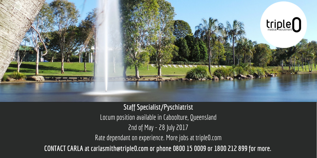 Triple0_Medical's tweet photo. JOB ALERT: Start your week by having a look at this tantalising locum role in Queensland. Contact Carla for more.  #psychiatrist #doctor https://t.co/5C9WyIu26M