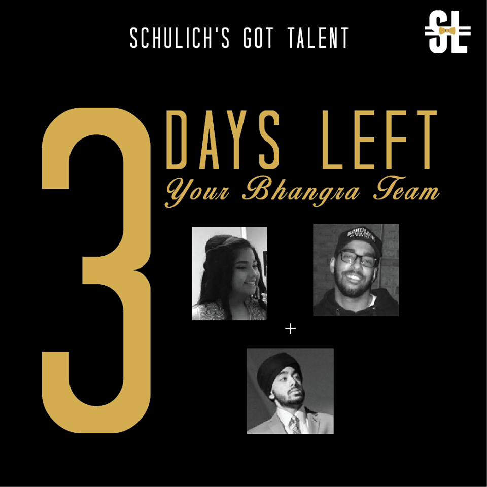UBSstudentLife's tweet photo. Introducing Schulich's Very Own Bhangra team! Catch these 1st yrs on stage!
3 days left to buy your Schulich's Got Talent tickets! #SGT https://t.co/HTL2dKgdof