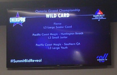 Congrats to Purple Reign and Crush on your wild card bids to The Summit! #PCMtakesCHEERSPORT