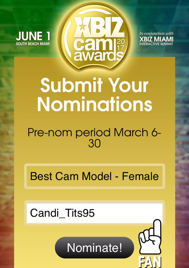Candi_Tits95's tweet photo. My lovely fans go NOMINATE ME for North American Cam Model of the Year! 🎀💝🎀
https://t.co/EFig3yL8G8
TWEET your Vote and TAG ME for goodies❤️ https://t.co/ONHcQ9gOKz