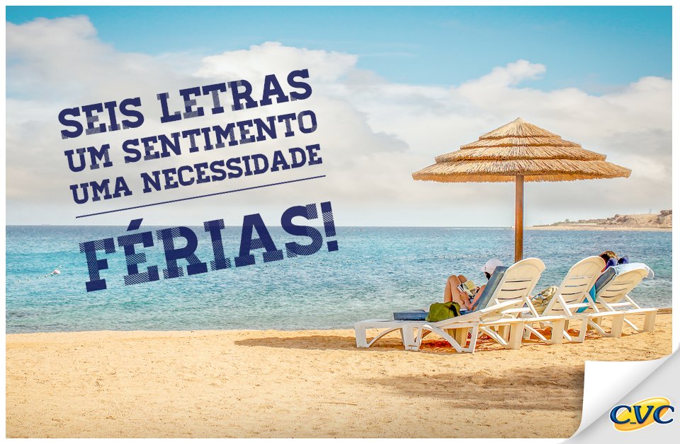 cvcviagens's tweet photo. Quem aí também precisa de uma bela viagem? A CVC tem tudo para suas férias inesquecíveis: https://t.co/8Ww112ugj8 https://t.co/VZlw1ou7ZP
