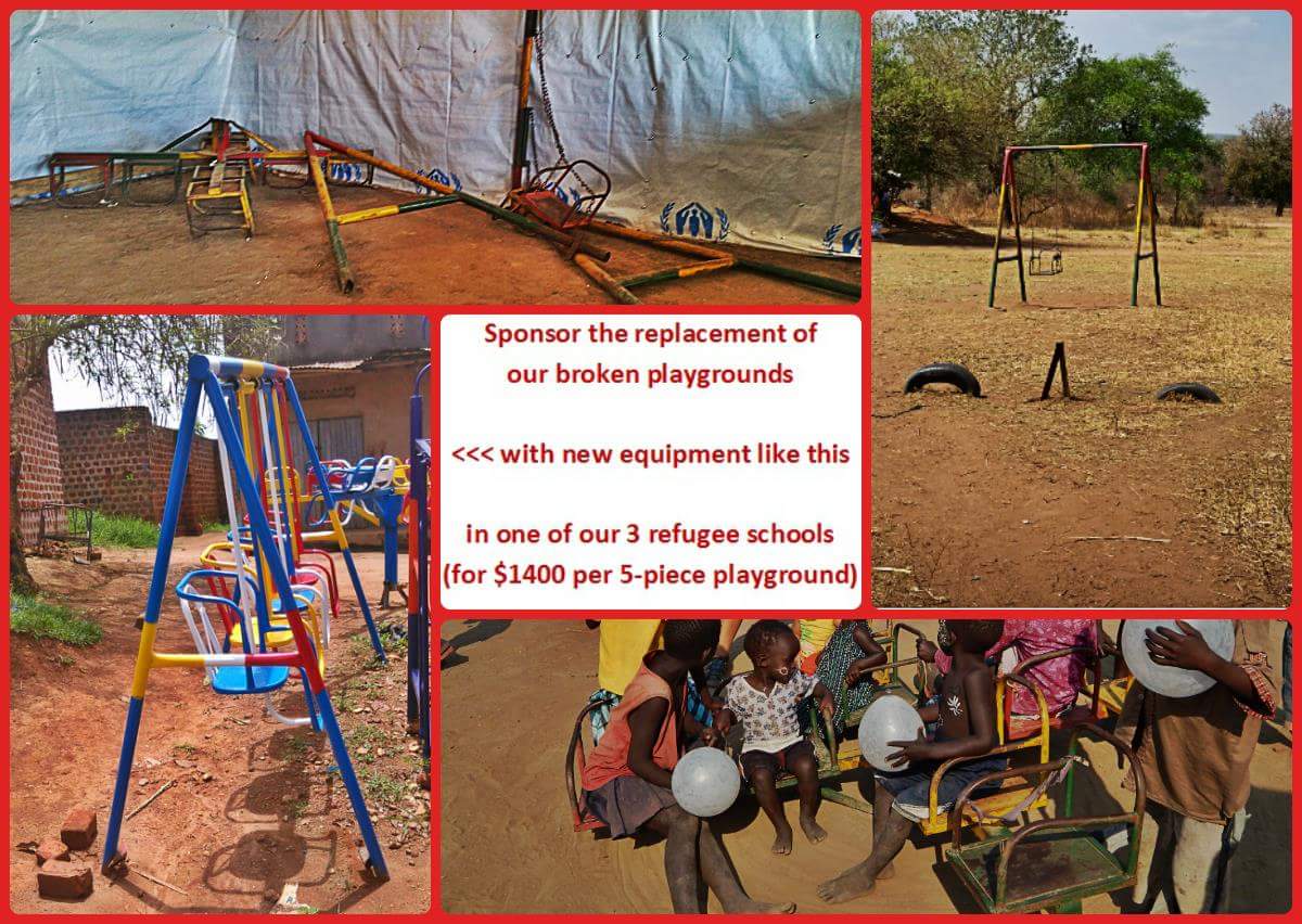 Support #southsudanese #refugeechildren with a #playground in Uganda refugee Camps. #makeachildsmile