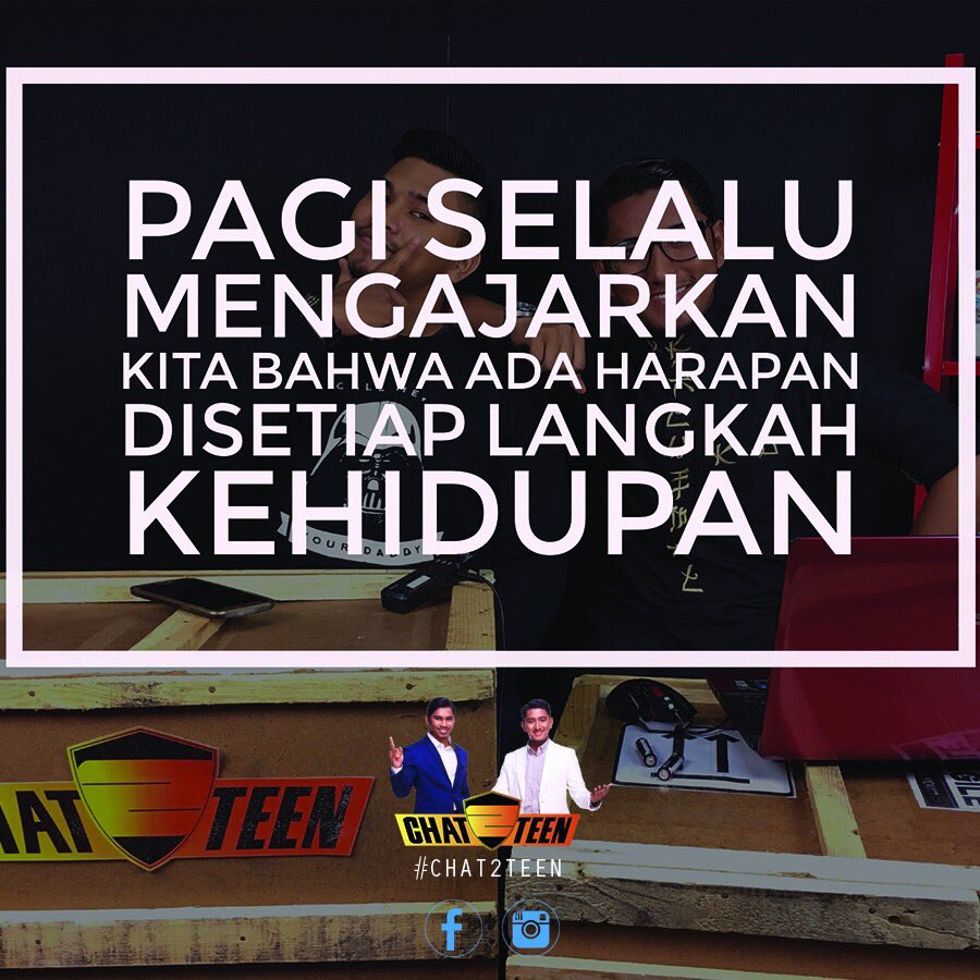 brigadetv's tweet photo. Selamat pagi semua!

Mulakan hari dengan senyuman, mulakan langkah dengan harapan, moga beroleh keredhaan Tuhan.

#Chat2Teen https://t.co/qD9Rer8AaH