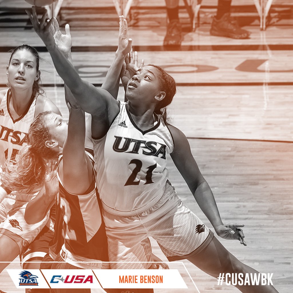 Conference USA (@conferenceusa) on Twitter photo Congratulations to <a href="/UTSAWBB/">UTSA Women’s Basketball</a>'s Marie Benson, #CUSAWBK Freshman of the Week for March 6! 🏅 Congratulations to <a href="/UTSAWBB/">UTSA Women’s Basketball</a>'s Marie Benson, #CUSAWBK Freshman of the Week for March 6! 🏅