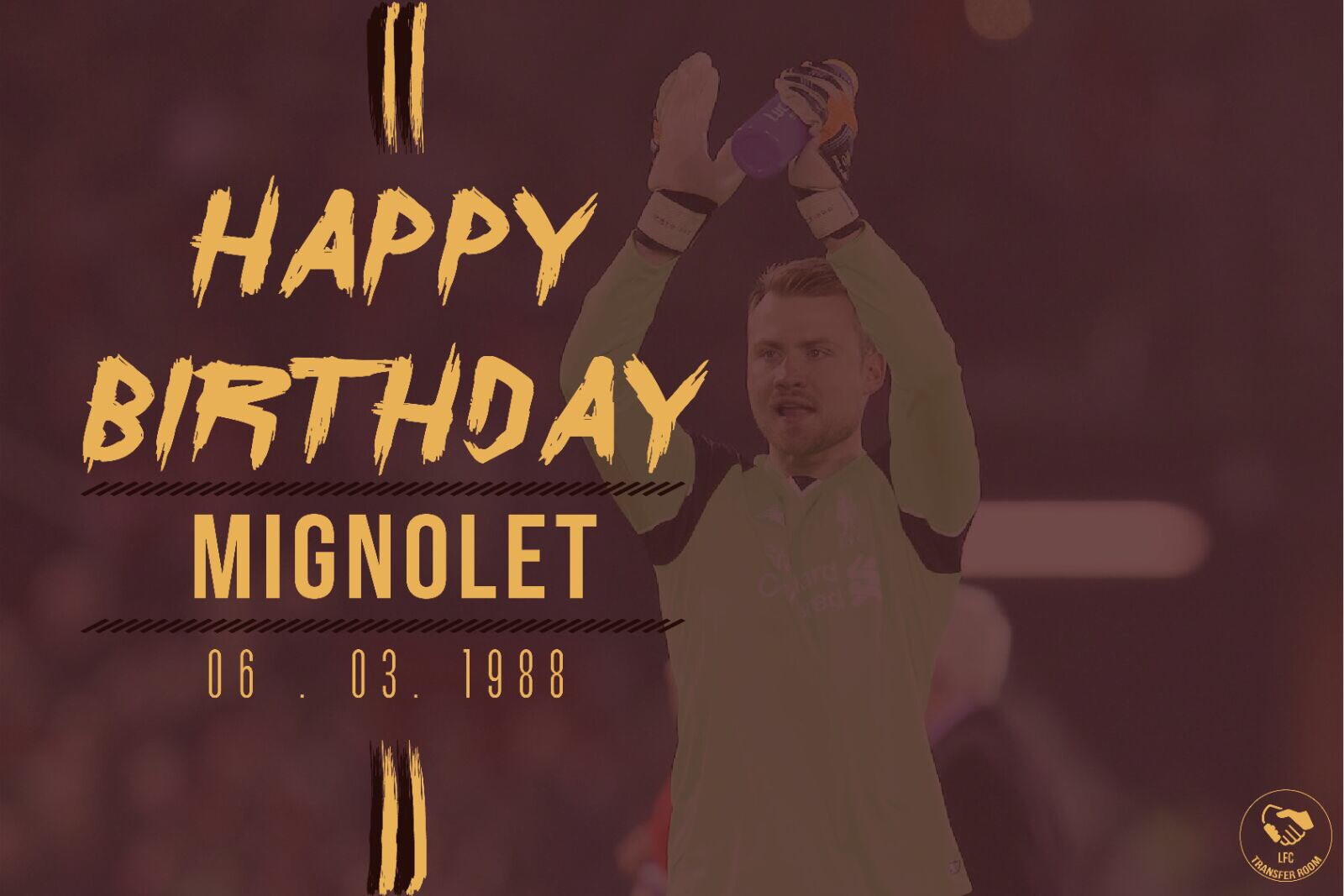 A little late but, Happy Birthday to Simon Mignolet ( who turns 29 years-old today! 