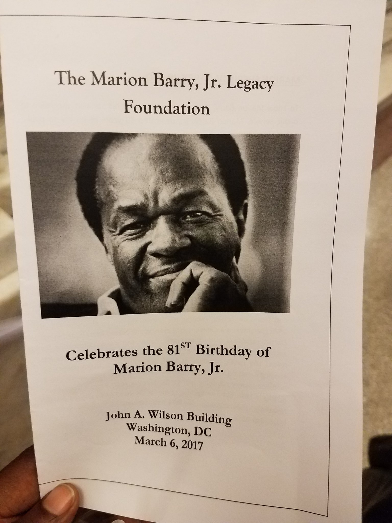 Happy birthday Marion Barry.  What a privilege to be your successor. 