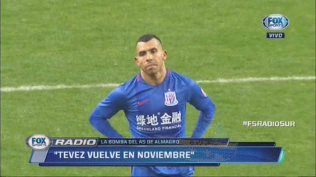 la12tuittera's tweet photo. #TEVEZ vuelve a #Boca en noviembre 

Leto en #FSradiosur https://t.co/ZTmqTH0TRn