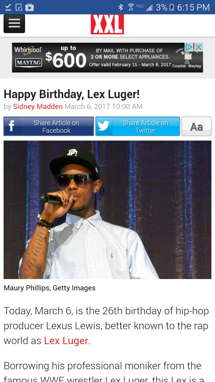 Happy Birthday lex luger 