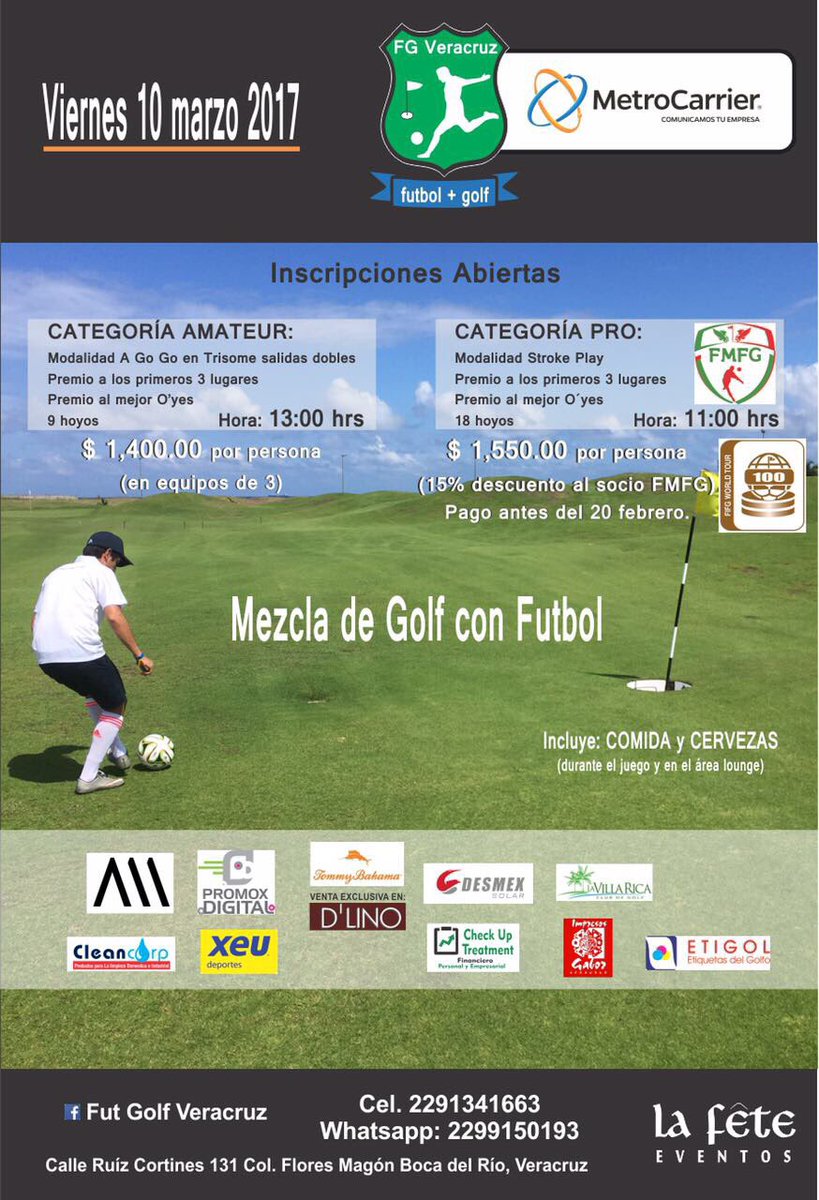 FootGolfMorelos's tweet photo. Estamos a solo unos días de iniciar el Circuito Mexicano de #FootGolf 2017, @golfvillarica será la sede en #Veracruz #WorldTour #FIFG100 https://t.co/pyf4GCsYGc