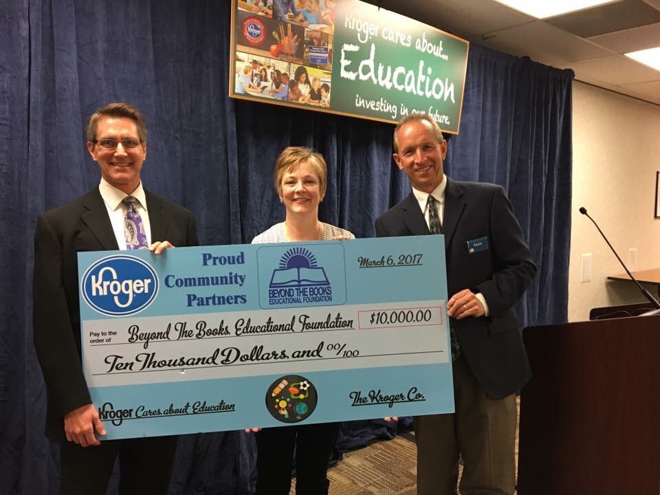 Beyond the Books' 25th anniversary keeps getting better! Today, we accepted a very generous donation from <a href="/kroger/">Kroger</a>.