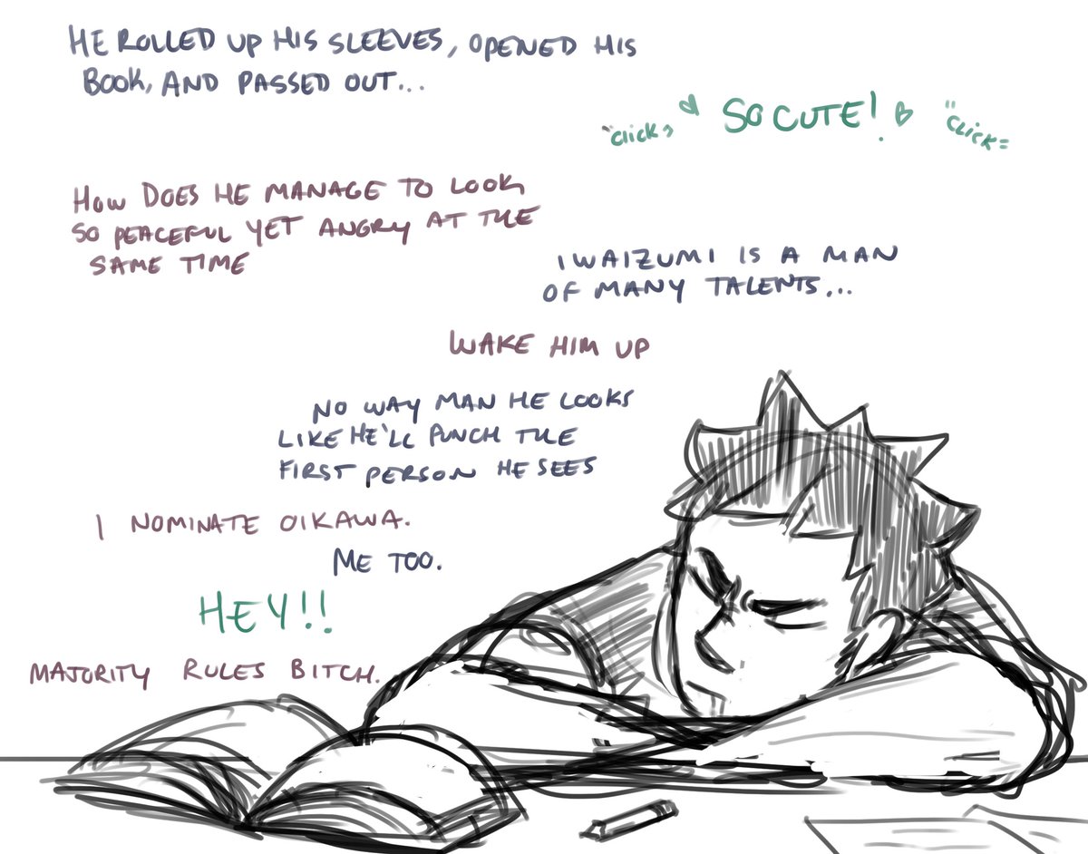 sunsteez's tweet image. i found some ridiculous iwaoi sketches too...what is even going on here
