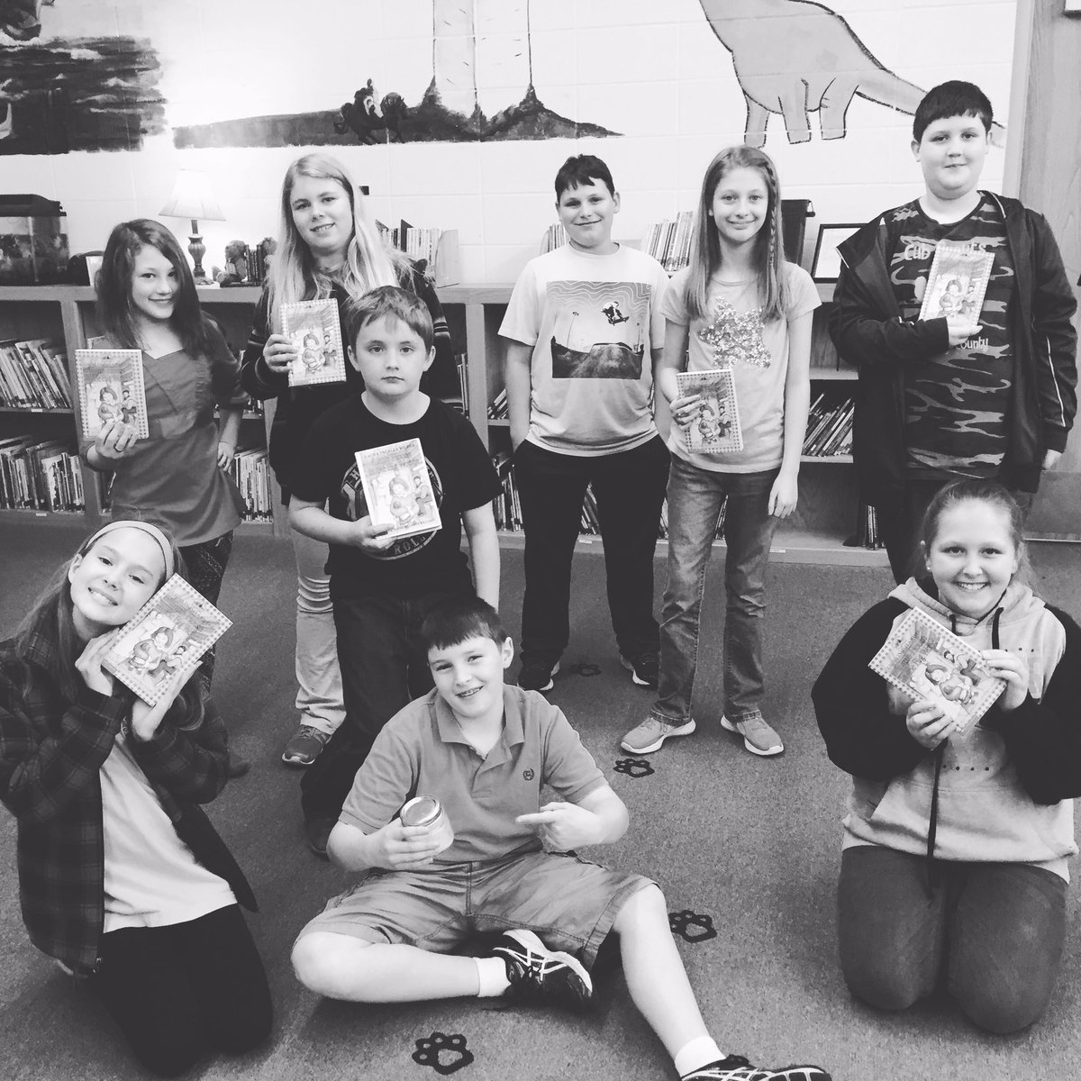 NinjaBookQueen's tweet photo. The Spine Crackers met to discuss Little House in the Big Woods & made a little butter to sample. #mceslibrary #bookclub https://t.co/ROVDBdCYBl