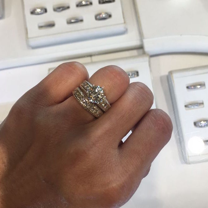 GTDiamondCo's tweet photo. Our custom designed rings will bring her to tears. Stop by our store to pick out hers! Open from 10am to 5:30pm: https://t.co/WjSSKI7GgI https://t.co/unintFZ9Uf