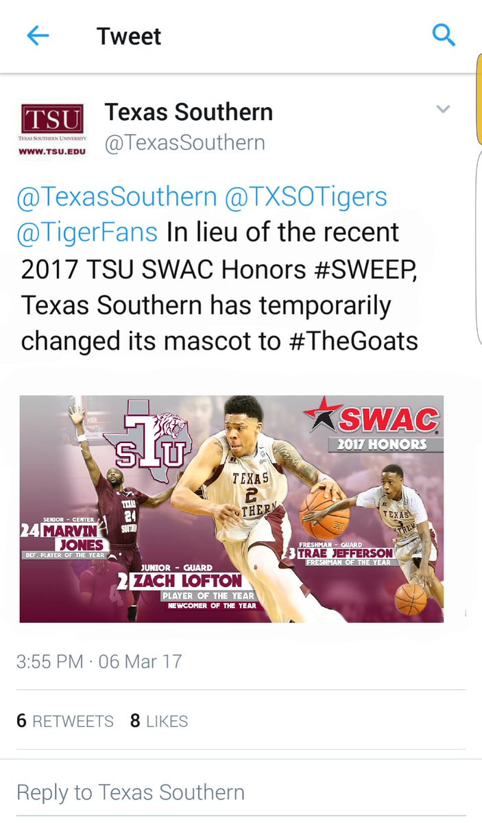 ImSoTSU's tweet photo. @TexasSouthern be like:
#WeAreTexasSouthern #TSU
#SquadGoals #KingsOfTheSwac
#TXSU๐ฏ #WeRunTheSWAC
#BecomeLegendary #SWACKangz https://t.co/zcn0psGWqN