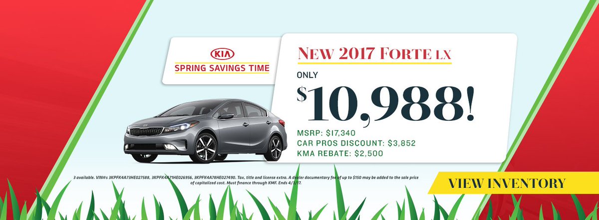 carprostacoma's tweet photo. Phenomenal deal on the 2017 Kia Forte!
HURRY! DON'T WAIT!
https://t.co/mbw52rrFXn https://t.co/8Cf3szpWkS