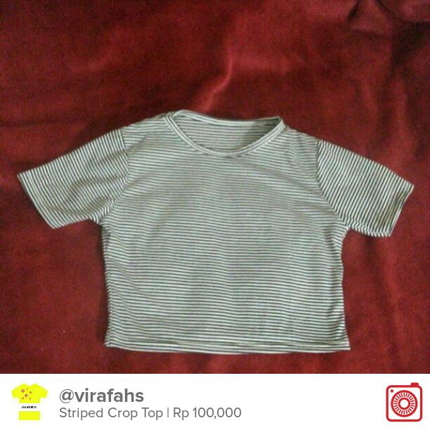 Selling Striped Crop Top Rp 100,000 carousell.com/p/93284417 #carousell <a href="/carousell_id/">Carousell Indonesia</a>