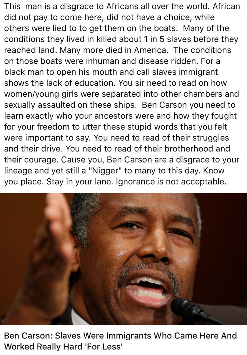 SimplyThatB's tweet image. #bencarson #noyourhistory