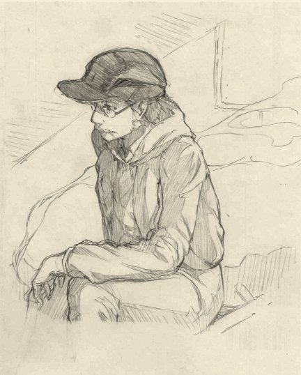 お昼の落書き(写真じゃなくてスキャンしてみました) 