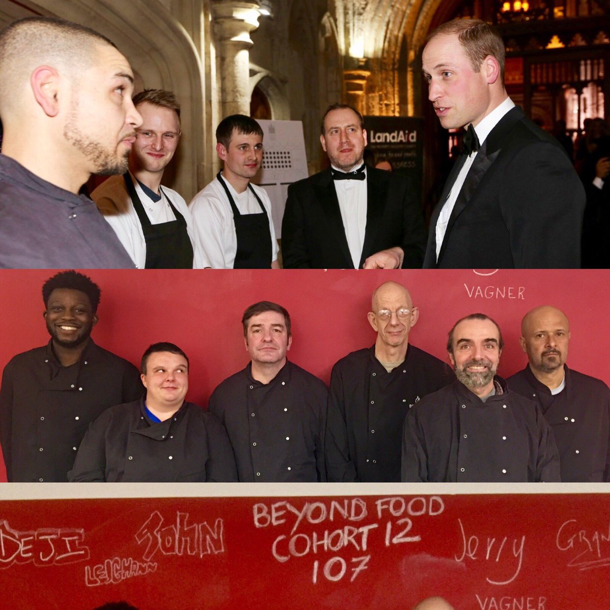Great to introduce <a href="/DukeCambridgeUK/">HRH Prince William</a> to our previously #homeless #Apprentices from @Beyond_Food &amp; <a href="/brigadese1/">Brigade</a>  please come &amp; see our work?