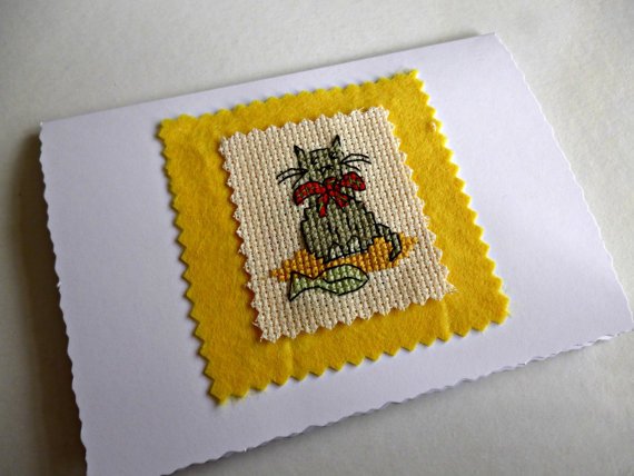 khaosandkismet's tweet photo. Grey cat cross stitch card, handmade, embroidery, embroidered bl… https://t.co/Ub0i3Q769R #UniquelySam #HandmadeCard https://t.co/ExnqK4hkZw