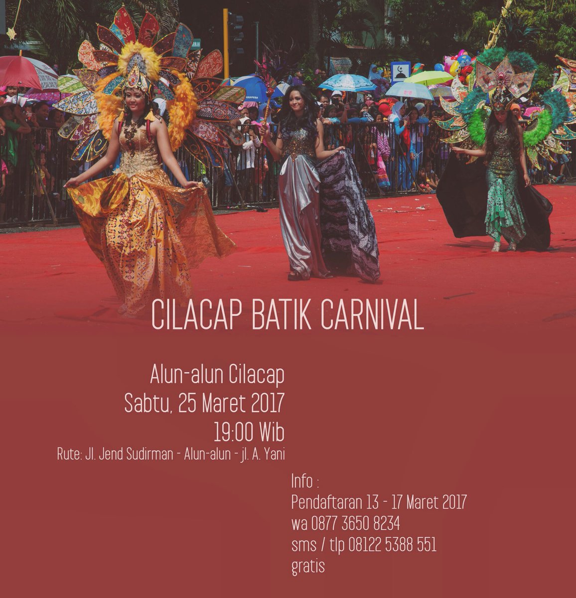 wisataclp's tweet photo. Cilacap Batik carnival 2017

#visitcilacap #ayowisatakecilacap #cilacap #cilacaphits #festival https://t.co/49BxbAq1cK