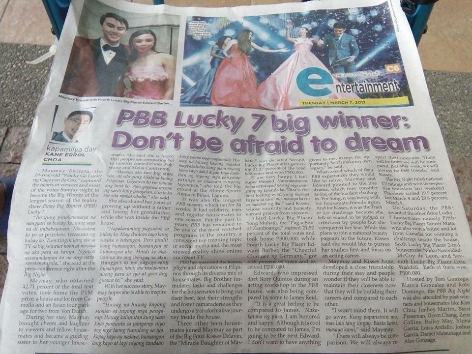 mayward0716's tweet photo. Nasa news paper na..love it..

Wag matakot mangarap-maymay

#MAYWARDNewBeginnings https://t.co/pNXZ17qGRZ