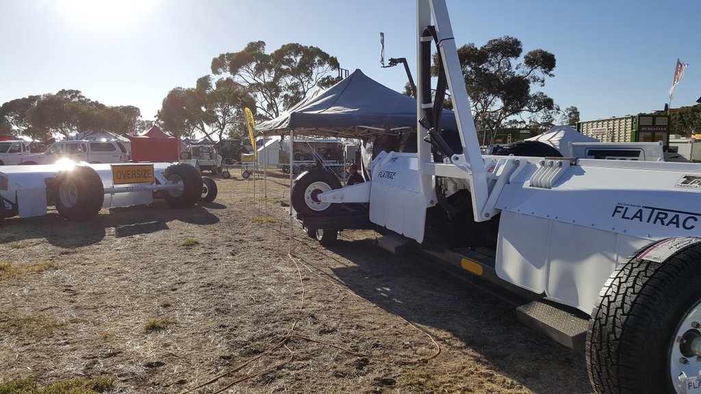 WCropW's tweet photo. Ready for a couple of warm days at wimmera field days with wheel track renovator #Flatrac @tposfab https://t.co/GzdYpJeFsu