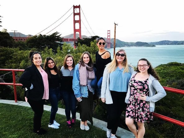 HerCampusPace's tweet photo. Her Campus Pace E-Board spent the weekend in San Francisco, CA for the ACP Conference and visited The Golden Gate Bridge! #ACPSF https://t.co/qP0ObdaUCB