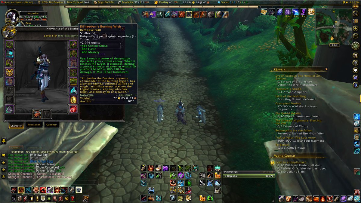 nalyknowsnothin's tweet photo. OMG I got a legendary drop! ITS ABOUT TIME!!! #Warcraft #Legendary #HunterFTW https://t.co/69nmUcERF4