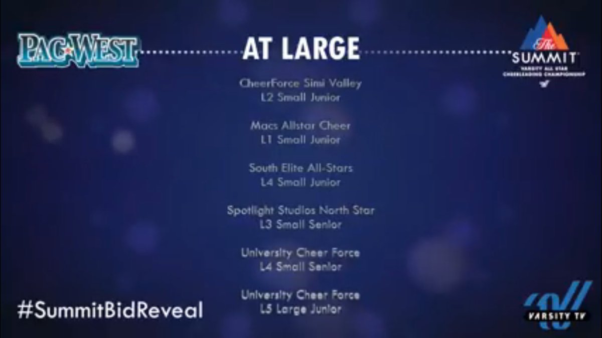CheerForceSimi's tweet photo. So honored to be sending #Rampage to #TheSummit2K17.  Thank you @PacWestEvents 💙 https://t.co/c0cYb1vZoH