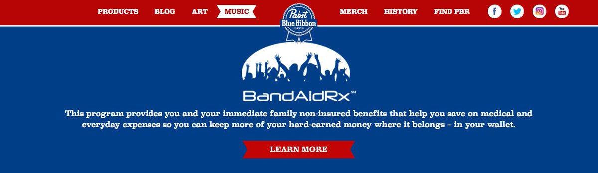 PBRMusicBenefit's tweet photo. Save on medical &amp; everyday expenses so you can keep more of your hard-earned money where it belongs – in your wallet! #pbrmusic #bandaidrx https://t.co/wHml5K6zgn
