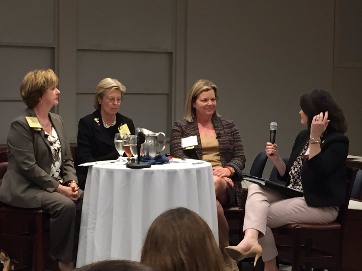 ChapterStl's tweet photo. HBA STL Symposium executive panel today. Christine Candio, Lauri Tanner, Candace Jennings with moderator Karen Ellis. https://t.co/XWNHFtH3CF