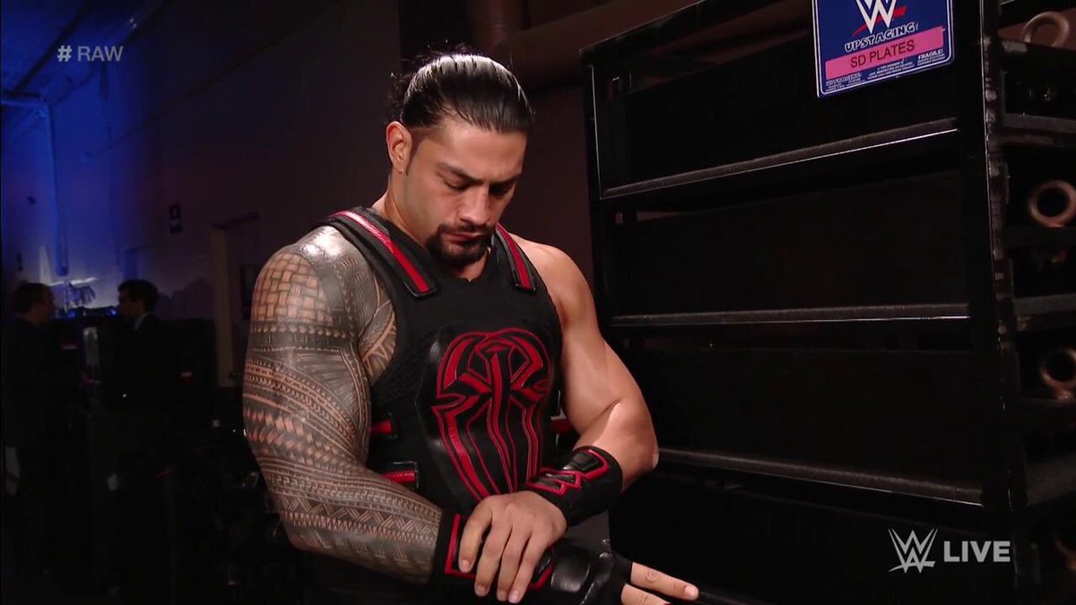 "Somebody better tell <a href="/StrongerThanMen/">Braun Strowman.</a>, if he wants to find me, I'll be in the ring at the end of the night."- @WillCanAndDid. #RAW