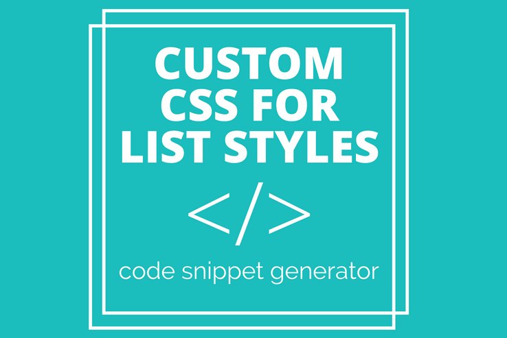 wpbuddynet's tweet photo. Custom CSS for List Styles – WordPress Snippet Generator
https://t.co/BeKjQN53m5 https://t.co/owbOJjNABA