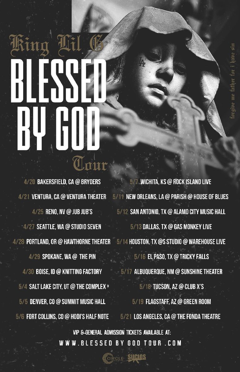 kinglilg's tweet image. Tickets Available Now on BlessedByGodTour.com